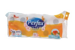 Perfex Boni WC papír 3 rétegu 8+2 125 lap barack, 10 tek