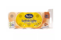 Perfex WC papír 10 tekercses 3 rétegű parfüm 125lapos barack, 10 tek