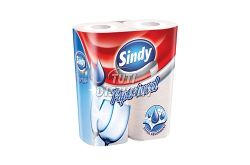 Sindy kéztörlő 2 rétegű, 2 tekercses, 2 tek