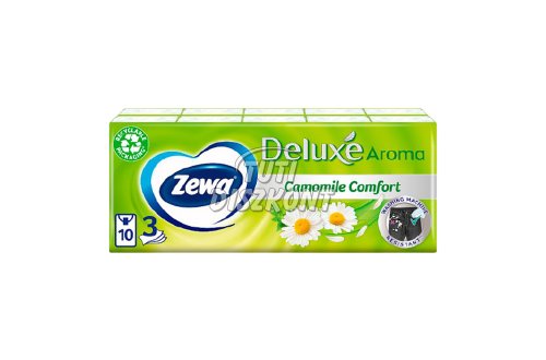 Zewa Deluxe papírzsebkendő 3 rétegű 10X10db Kamilla, 10 db