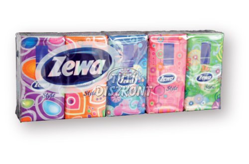 Zewa Deluxe papírzsebkendő 3 rétegű 10X10db Style színes, 10 db