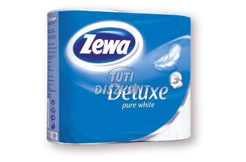 Zewa Deluxe WC papír 3 rétegű 4 tekercses Fehér, 4 tek