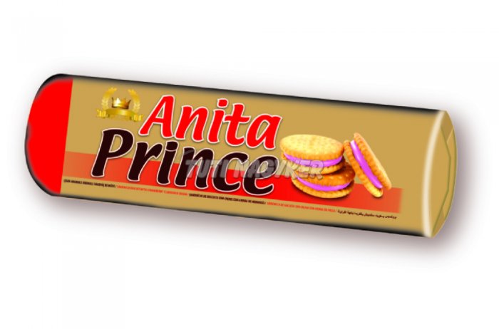 Anita Prince töltött keksz eper, 125 g