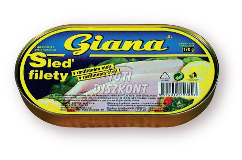 Giana heringfilé olajban tz., 170 g