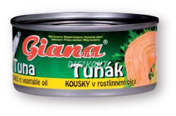 Giana tonhal darabok olajban, 185 g