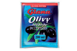 Giana olivabogyó magozott fekete tasakos, 200 ML
