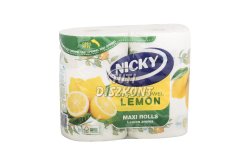 Nicky kéztörlő 90lapos citromos maxi 2rétegű 2tekercses, 2 TEK