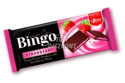 BINGO eper ízű krémmel töltött tejtábla, 90 G