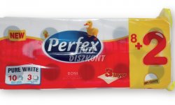 Perfex Boni Wc papír 3 rétegű 8+2-es 125 lapos, 10 tek