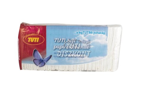 TUTI Soft papírzsebkendő 3rét. 80db-os natúr, 80 DB