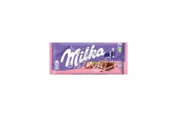 Milka táblás csokoládé 100gr Eper X, 100 g