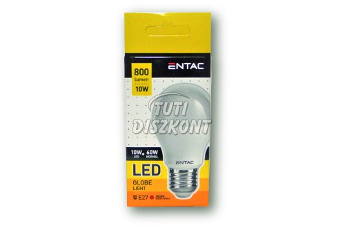 Entac Led Globe E27 10W ww 3000K 950lm, 1 DB