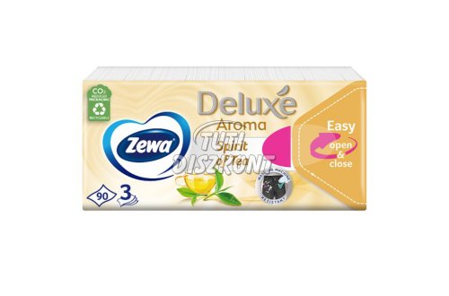 Zewa Deluxe papírzsebkendő 3 rétegű 90db Spirit of Tea, 90 db