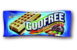 GooFree kakaós- mogyorós krémmel töltött gofri, 50 G