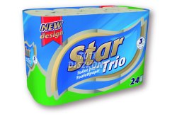 Star Trio Wc papír 3rétegű 24tek. 85lap, 24 TEK