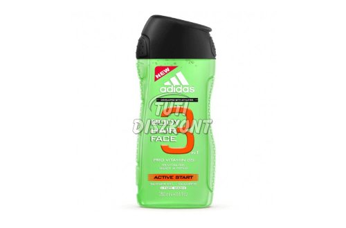 Adidas tusfürdő ffi Active Start 3in1 X, 250 ml