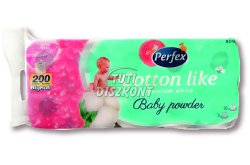 Perfex Boni Cotton Like Pr. WC papír 3 rét.hintőpor, 10 tek