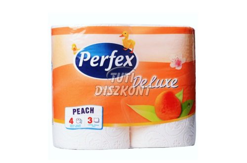 Perfex WC papír DeLuxe 4 tekercses 3 rétegű barackos, 4 tek