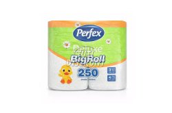 Perfex WC papír DeLuxe 4 tekercses 3 rétegű 250lap kamillás, 4 tek