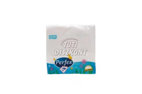 Perfex szalvéta 1 rétegű 33x33 100db, 100 db