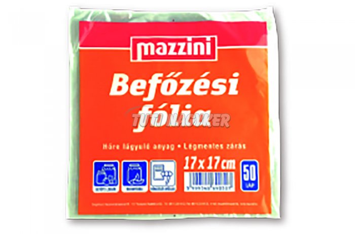 Mazzini Befőzési fólia 17x17cm 50db, 50 DB