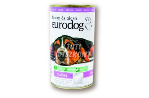 Euro dog kutyakonzerv máj, 1240 g