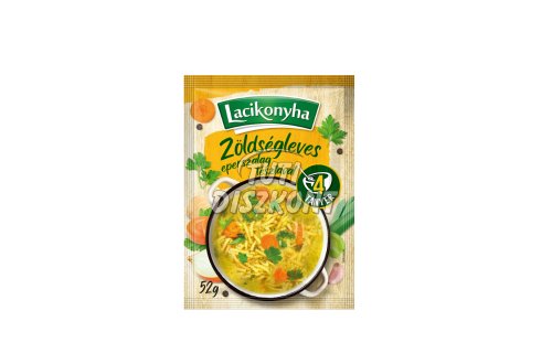 Lacikonyha zöldségleves eperszalag tésztával 4 tányéros, 52 G