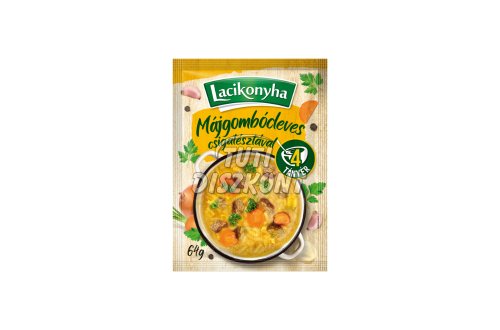 Lacikonyha májgombócleves csigatésztával 4 tányéros, 64 G