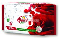 Belux nedves törlőkendő rózsa flip top, 120 db