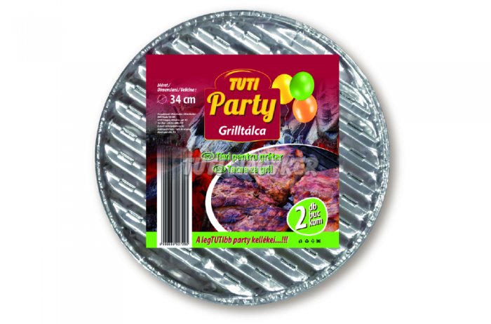 Tuti Party grilltálca kerek 34cm 2db, 2 DB