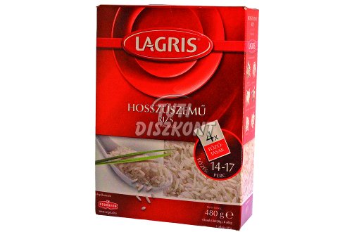 Lagris Rizs hosszúszemű 4X120g, 480 G