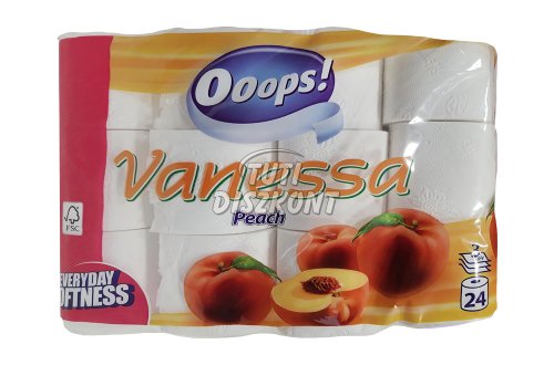 Ooops Vanessa WC papír 24 tek, 3 rtg, barack 115lap, 24 tek