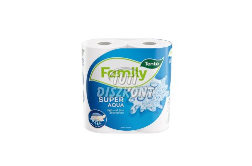 Tento kéztörlő 2 tek, 2rtg Family Super Aqua, 2 TEK