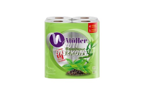 Müller WC papír 4 rétegű bambusz-fehértea, 8 tek