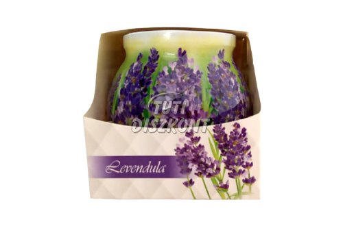 Illatgyertya poharas levendula, 1 db
