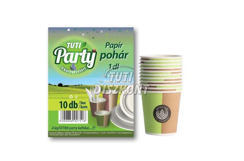 Tuti Party Papírpohár 1dl, 10 db