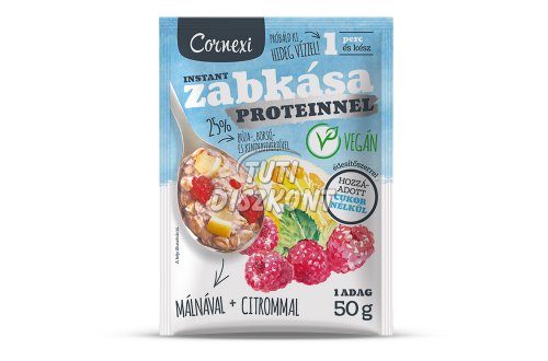 Cornexi proteines zabkása málna-citrom, vegán, 50 g