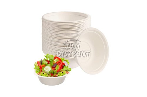 Papírtányér leveses 500ml kerek 50db, 50 db