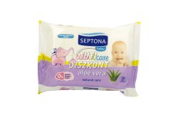 Septona Baby törlőkendő 20db aloe vera, 20 db