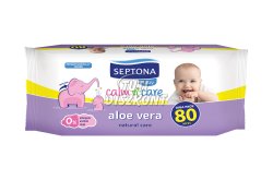 Septona Baby törlőkendő 80db aloe vera, 80 db
