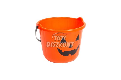 Halloween-i műanyag vödör tök 20x15cm 58115, 1 db