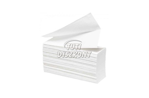 Közületi kéztörlő V hajt.2rtg.fehér 20 csomag/karton 25*21cm, 1 cs