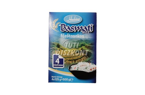 Hadászi főzőtasakos rizs basmati 4*125gr, 500 g