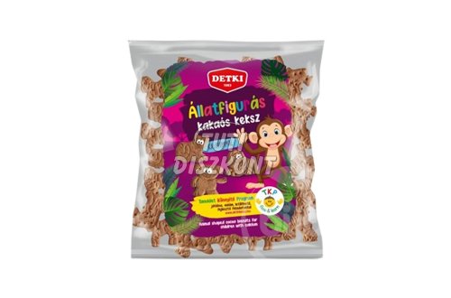 Detki állatfigurás gyerek keksz kakaós 160gr, 160 G