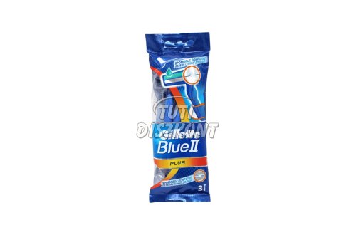 Gillette Blue II Plus eldobható borotva 3db, 3 DB