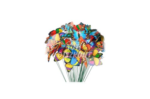 Leszúrható dekor pillangó 29cm többféle műanyag /11699/, 1 db