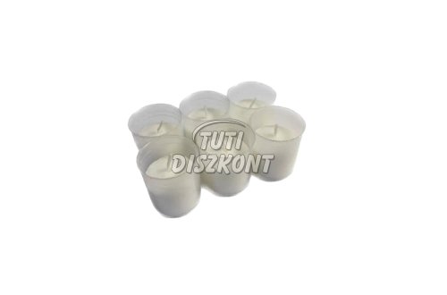 Kegyeleti mécsesbetét WK 30F 6db, fehér 4,7cm 7-8 óra, 6 db