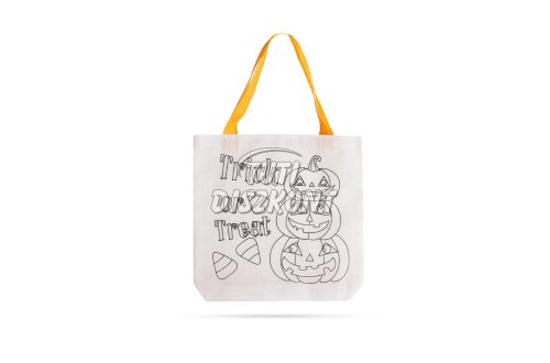 Színezhető ajándéktáska-halloweeni tök 4 filccel 57318A, 1 DB