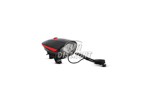 Kerékpár lámpa elektromos kürttel XPE LED-400mAh-450lm 18582, 1 DB