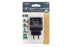 Adapter Type-C gyorstöltő,PD20W-fekete(55046BK), 1 db